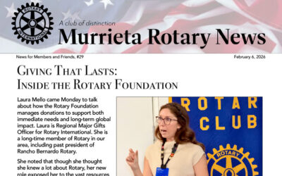 Murrieta Rotary News –  February 6th, 2026
