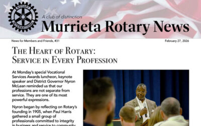 Murrieta Rotary News –  February 27th, 2026