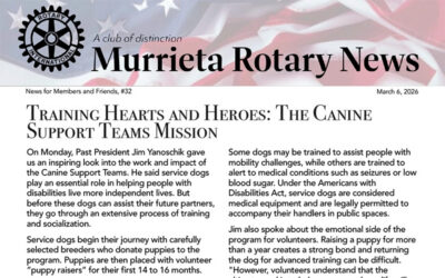Murrieta Rotary News –  March 6th, 2026