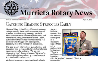 Murrieta Rotary News –  April 10th, 2026
