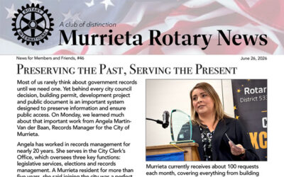 Murrieta Rotary News –  June 26th, 2026