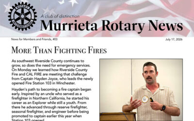Murrieta Rotary News –  July 17th, 2026