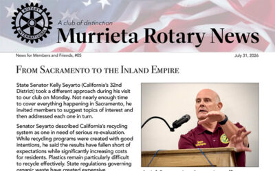 Murrieta Rotary News –  July 31st, 2026